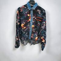 camicia DIESEL in viscosa e denim vintage