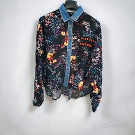 camicia DIESEL in viscosa e denim vintage