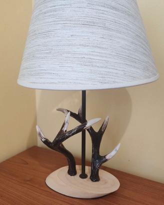Lampada da tavolo stile chalet, rustica, baita