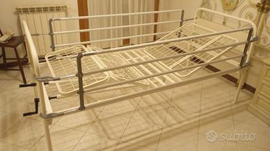 Kit letto ortopedico a manovella sponde anticaduta