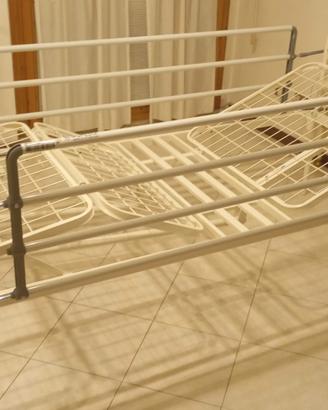 Kit letto ortopedico a manovella sponde anticaduta