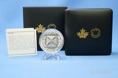 1 Oz Moneta Argento 20 Canada 2022 QUEEN ELIZABET