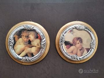 Coppia quadretti lavorati a mano