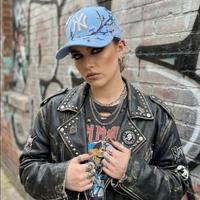 Sapphire Bloom Cap Custom NY Azzurro Ricamo & Stra