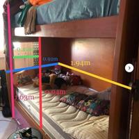 Letto a castello e armadi