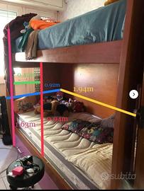Letto a castello e armadi