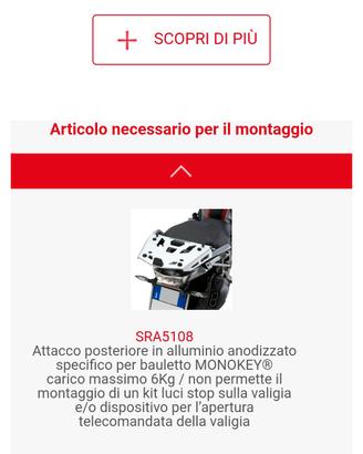 Staffa GIVI per BMW R. 1250 GS 