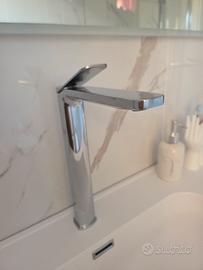 Miscelatore lavabo alto ottone cromo serie Wing