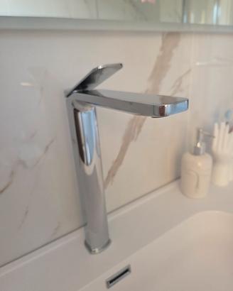 Miscelatore lavabo alto ottone cromo serie Wing