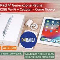 iPad 4ª Generazione Retina 32GB Wi-Fi + Cellular