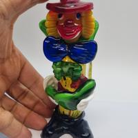 Pagliaccio in vetro di murano cm 16,4