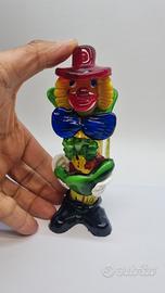 Pagliaccio in vetro di murano cm 16,4