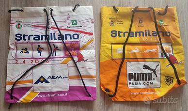 Borse zainetti maratona Stramilano 2005 2006
