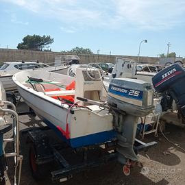 Barca motore e carrello da alaggio non stradale 