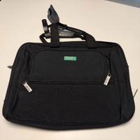 Borsa da lavoro in tessuto nero Benetton