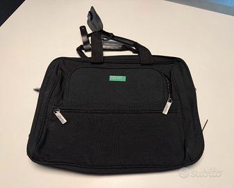 Borsa da lavoro in tessuto nero Benetton