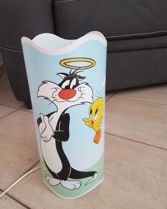 lampada abat jour bambini Gatto Silvestro e Titti