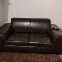 Divano Calligaris in pelle cioccolato