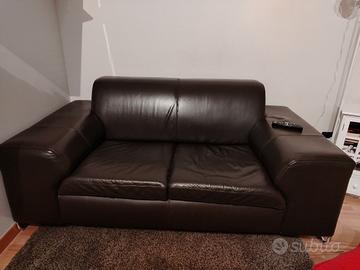 Divano Calligaris in pelle cioccolato