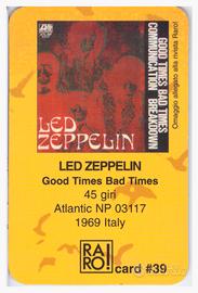 Card n. 39 allegata alla Rivista Raro-Led Zeppelin