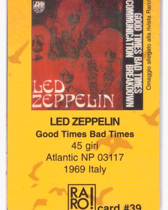 Card n. 39 allegata alla Rivista Raro-Led Zeppelin