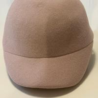 Berretto in feltro 100% lana colore rosa cipria