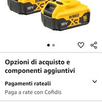 2 batterie e caricatore originali dewalt 5 ah 