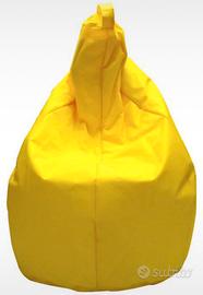 Poltrona sacco pouf giallo