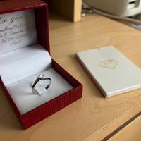 Anello fidanzamento oro bianco e brillante