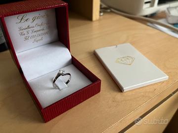 Anello fidanzamento oro bianco e brillante
