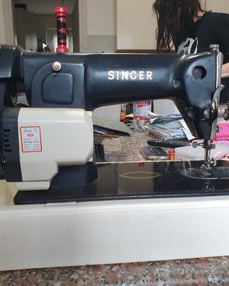 macchina per cucire singer convertita