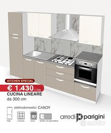 cucina moderna lineare-colori e top a scelta