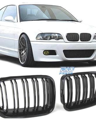 GRIGLIE BMW E46 COUPE CABRIO LOOK M4 NERO LUCIDO