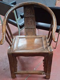 Antica sedia Poltrona  cinesi Dinastia Qing 1890