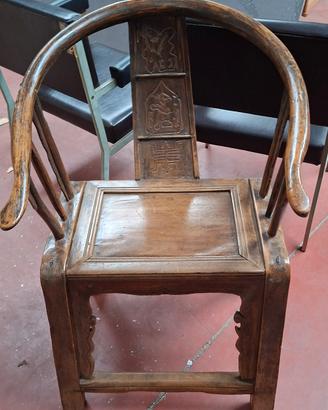 Antica sedia Poltrona  cinesi Dinastia Qing 1890