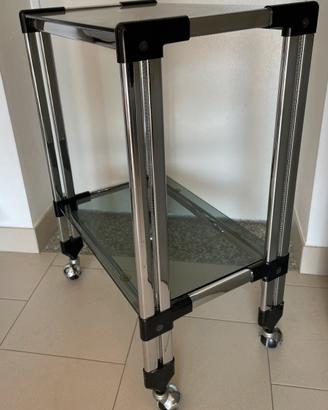 Tavolino vetro e acciaio