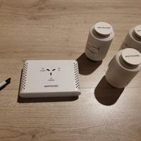 3 valvole caloriferi Meterk + hub