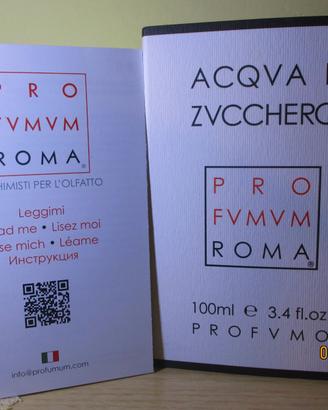 PROFUMUM ROMA ACQUA E ZUCCHERO 100 ml