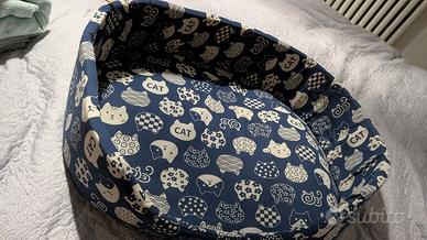 Cuccia cani o gatti di tessuto lavabile 