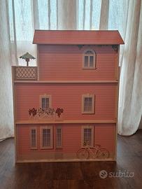 casetta il legno bambole