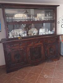  mobile in castagno intagliato a mano