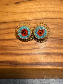 Orecchini micro mosaico fiorentino