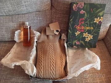Falconeri dolcevita in cashmere trecce nuovo tg L