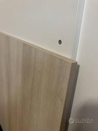 Piano tavolo effetto legno con gamba centrale