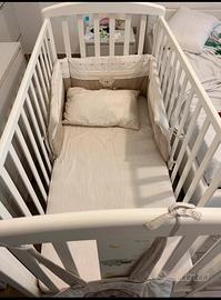Lettino bambino e corredo notte