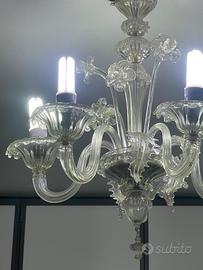 Coppia Lampadari Murano Anni '80