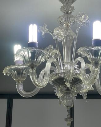 Coppia Lampadari Murano Anni '80