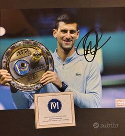Foto autografata Novak Djokovic 2022