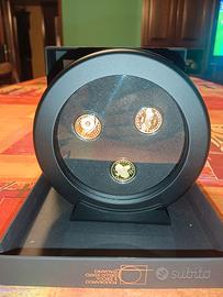 Trittico di monete oro anniversario Pirelli 150°