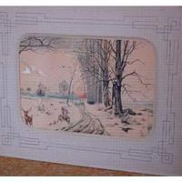 Coppia acquarelli antichi passepartout originali